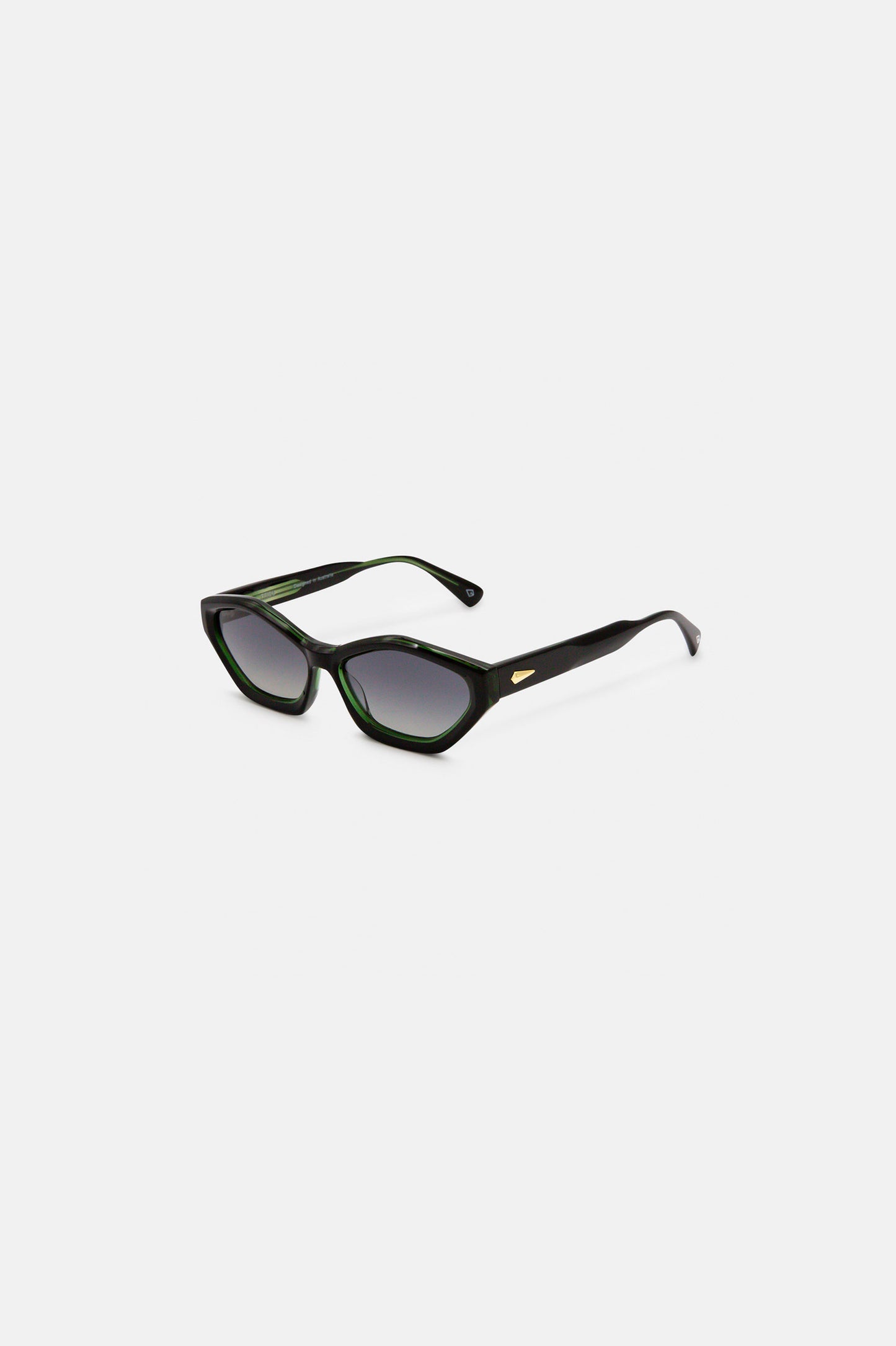 Franky Sunglasses Green w/ Polarised Grey Gradient Lens