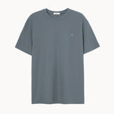 Pique T-Shirt Charcoal Blue Smiley