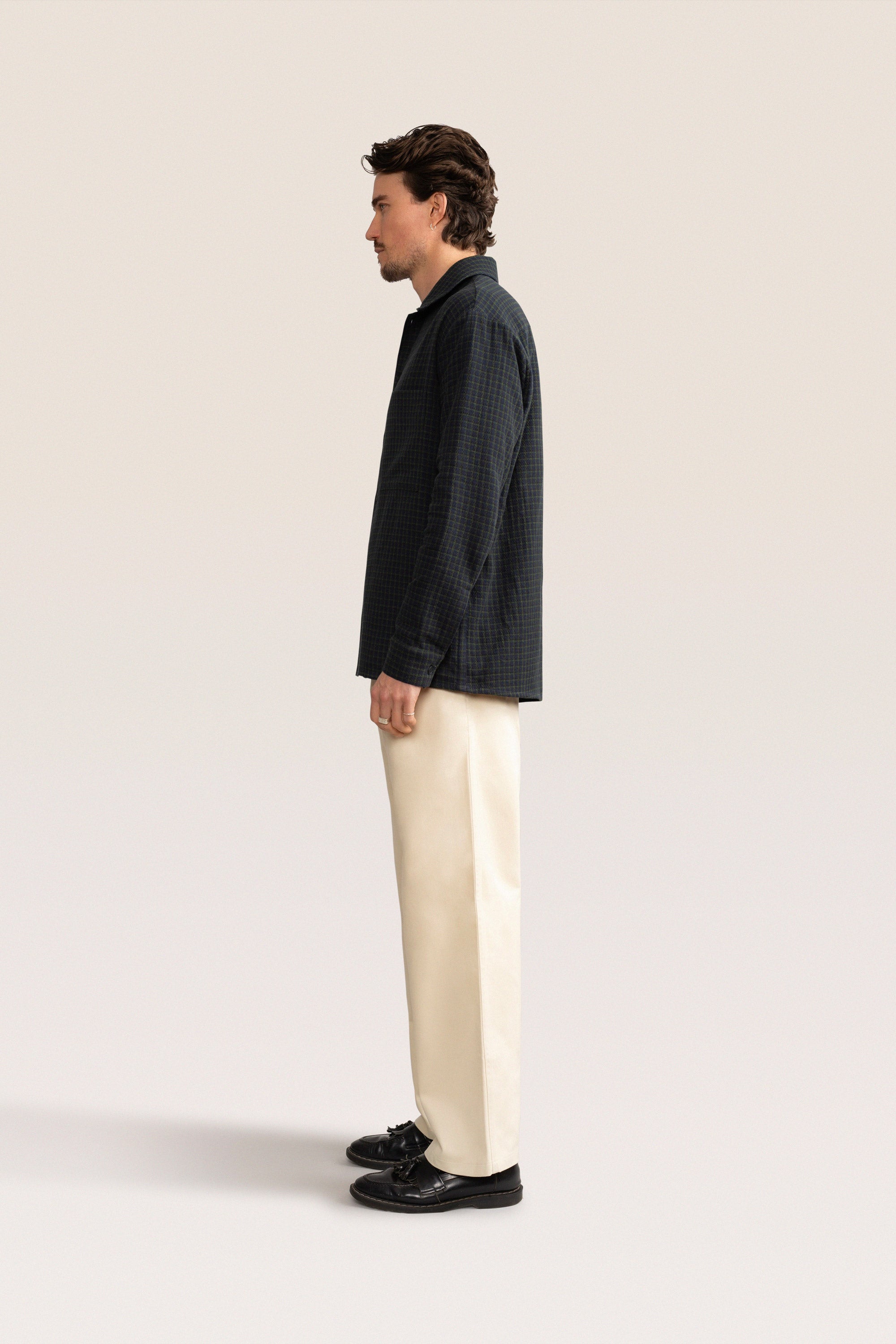 Bandsome Overshirt in Navy Check - Australian made cotton overshirt