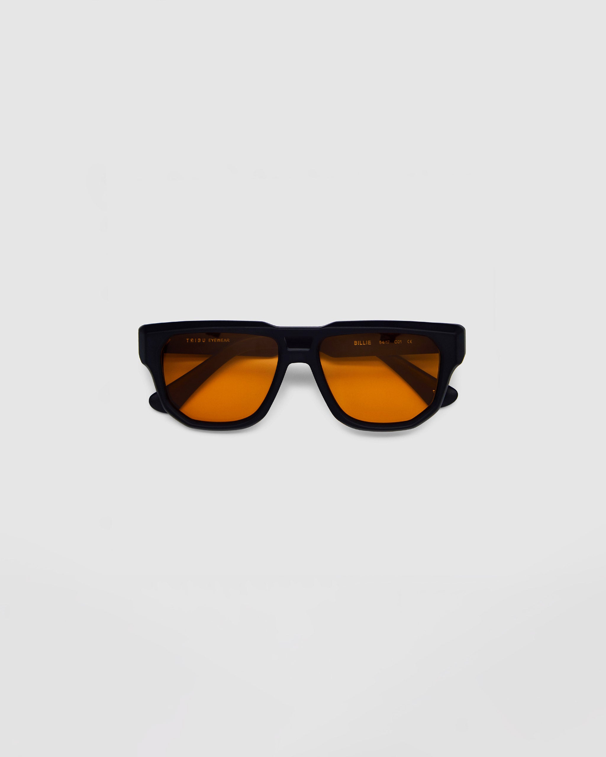 TRIBU BILLIE Matte Black / Desert Orange - acetate eyewear