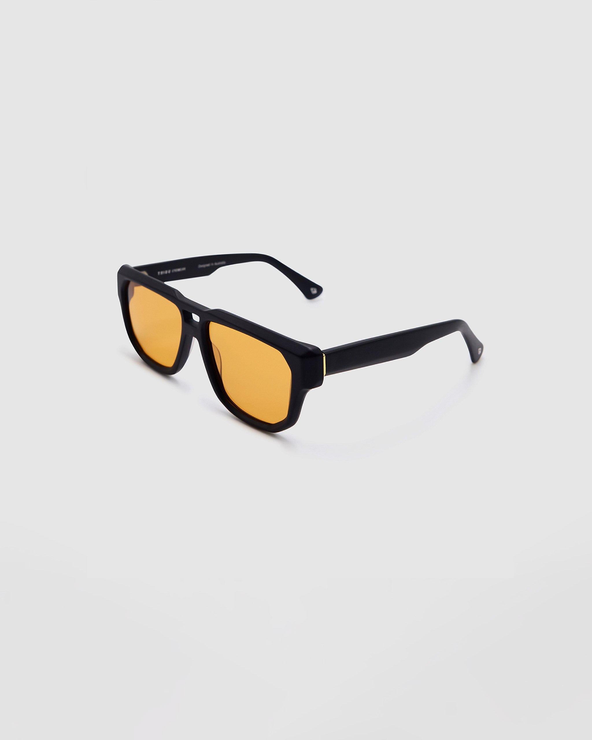 TRIBU BILLIE Matte Black / Desert Orange - acetate eyewear