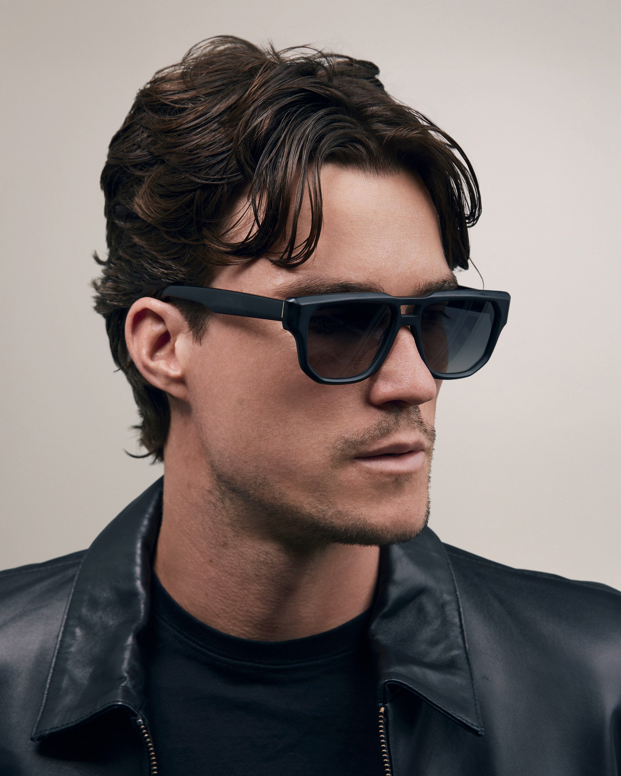 TRIBU BILLIE Matte Black / Polarised - acetate eyewear