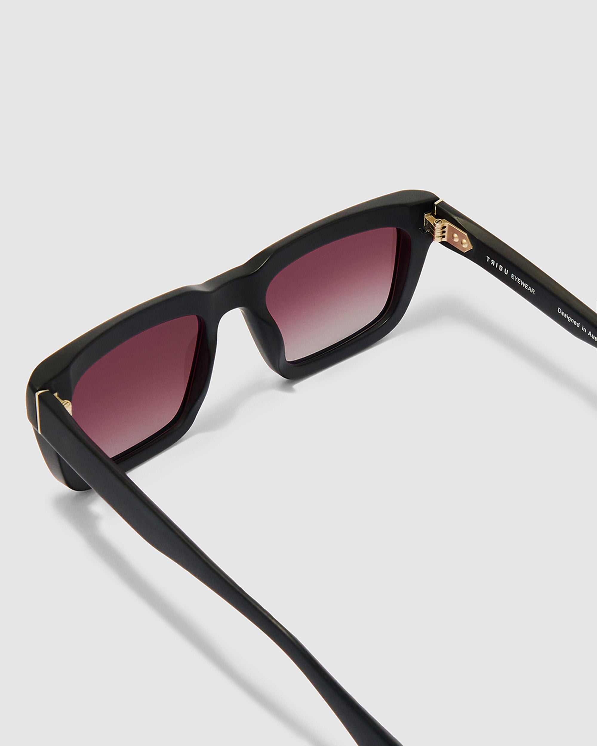 TRIBU BRUTAL 5.0 Matte Black / Rose Gradient Polarised - acetate eyewear