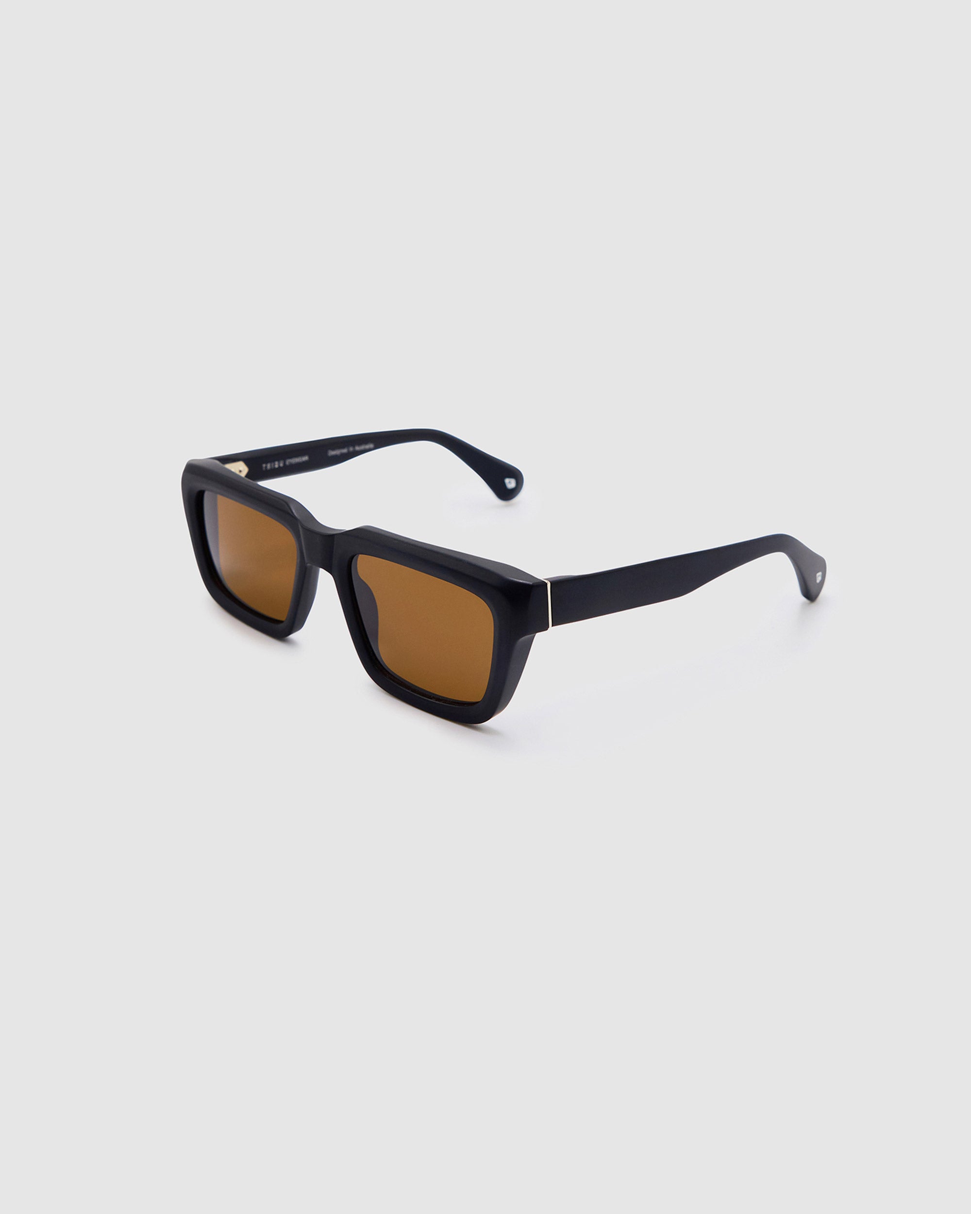 TRIBU BRUTAL 5.0 Matte Black / Brown Polarised - acetate eyewear