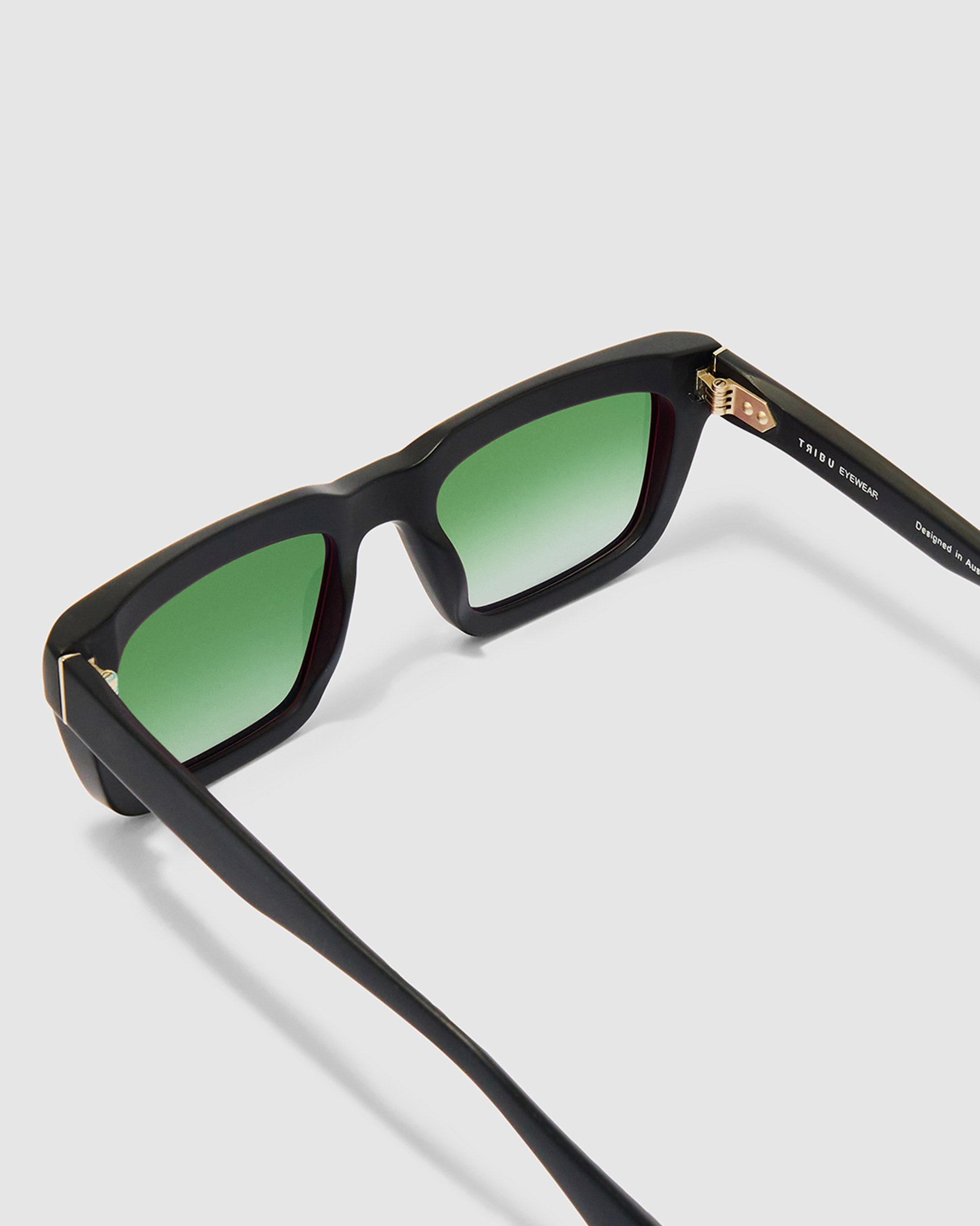 TRIBU BRUTAL 5.0 Matte Black / Sage - acetate eyewear
