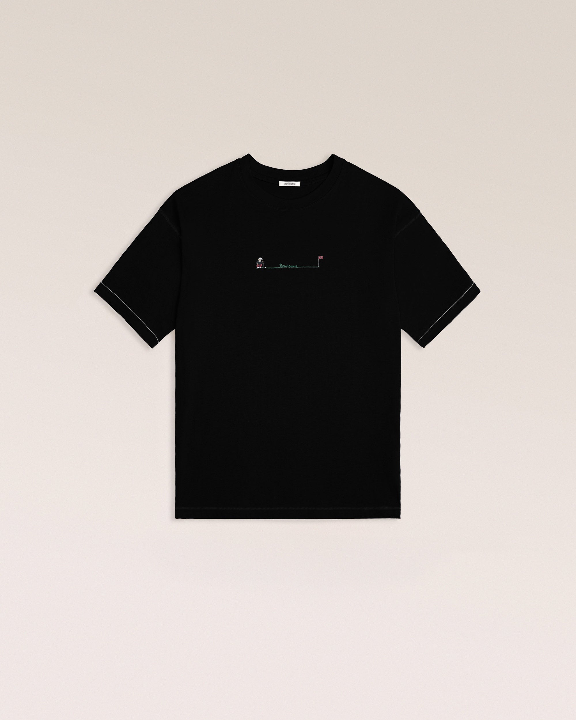 Bandsome Box T-Shirt Black Golfer - Australian made organic cotton