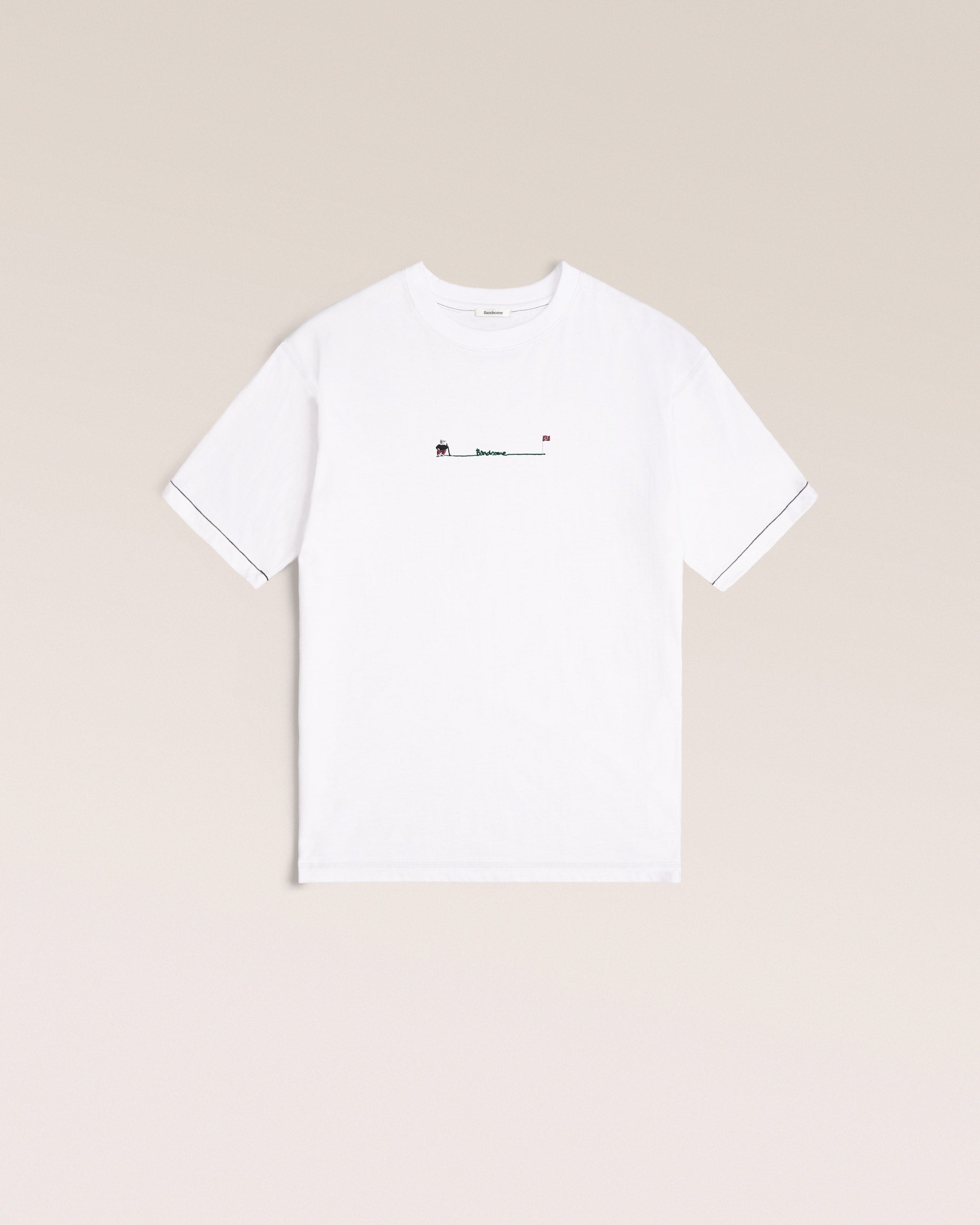 Bandsome Box T-Shirt White Golfer - Australian made organic cotton