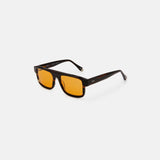 Charlie Sunglasses Brown Crystal Stripe w/ Orange Lens