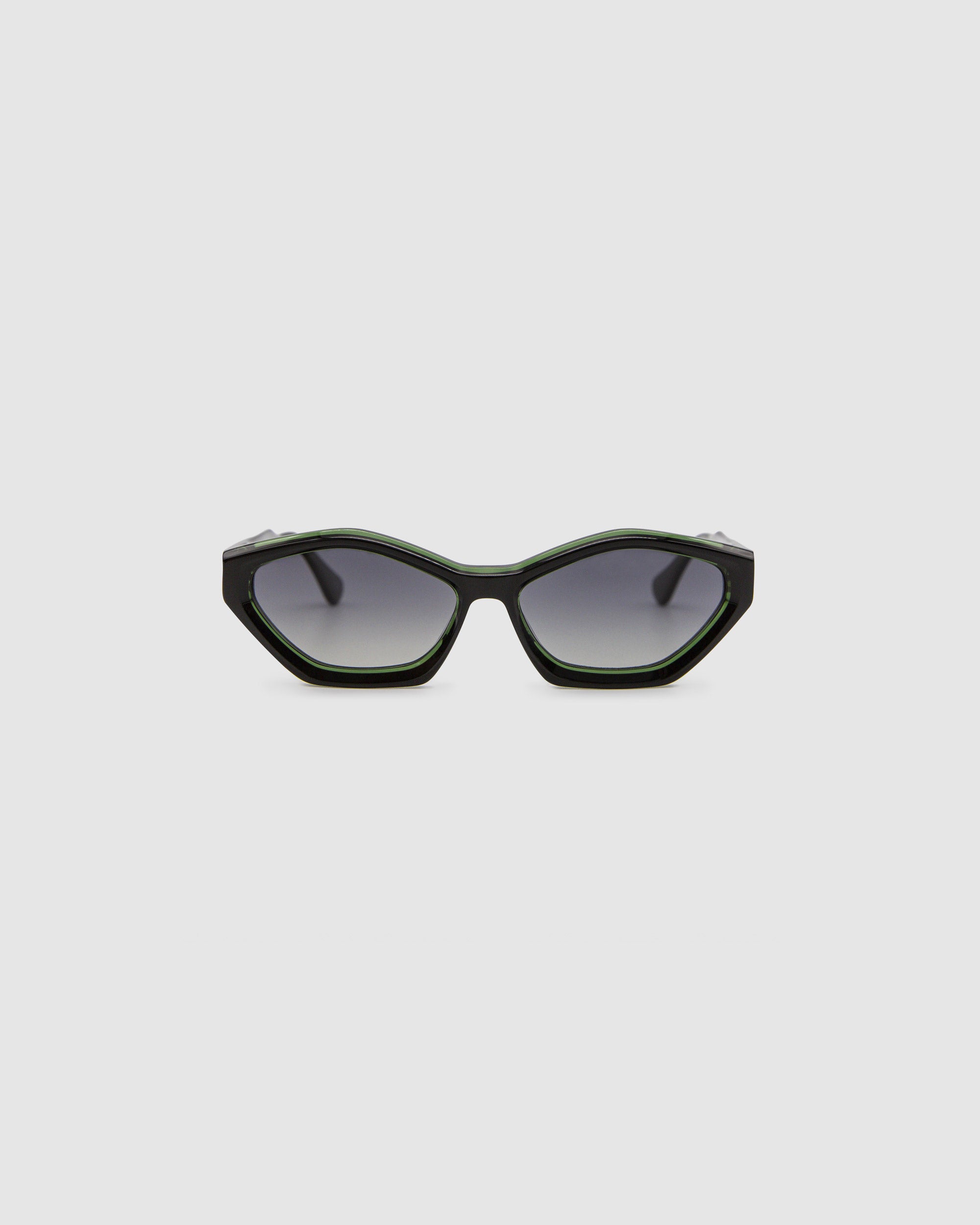 TRIBU FRANKY Black + Green / Polarised - acetate eyewear