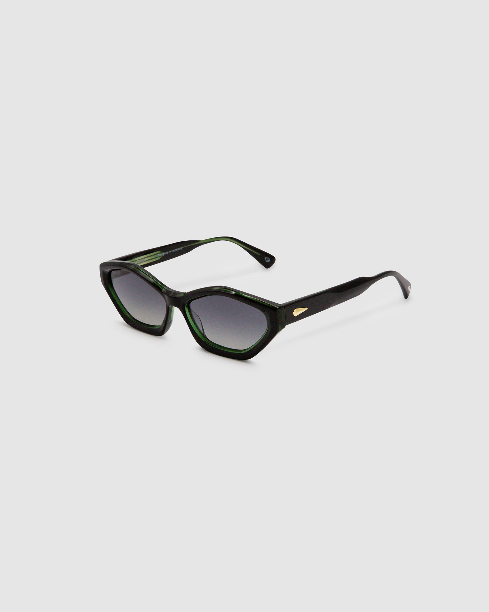 TRIBU FRANKY Black + Green / Polarised - acetate eyewear