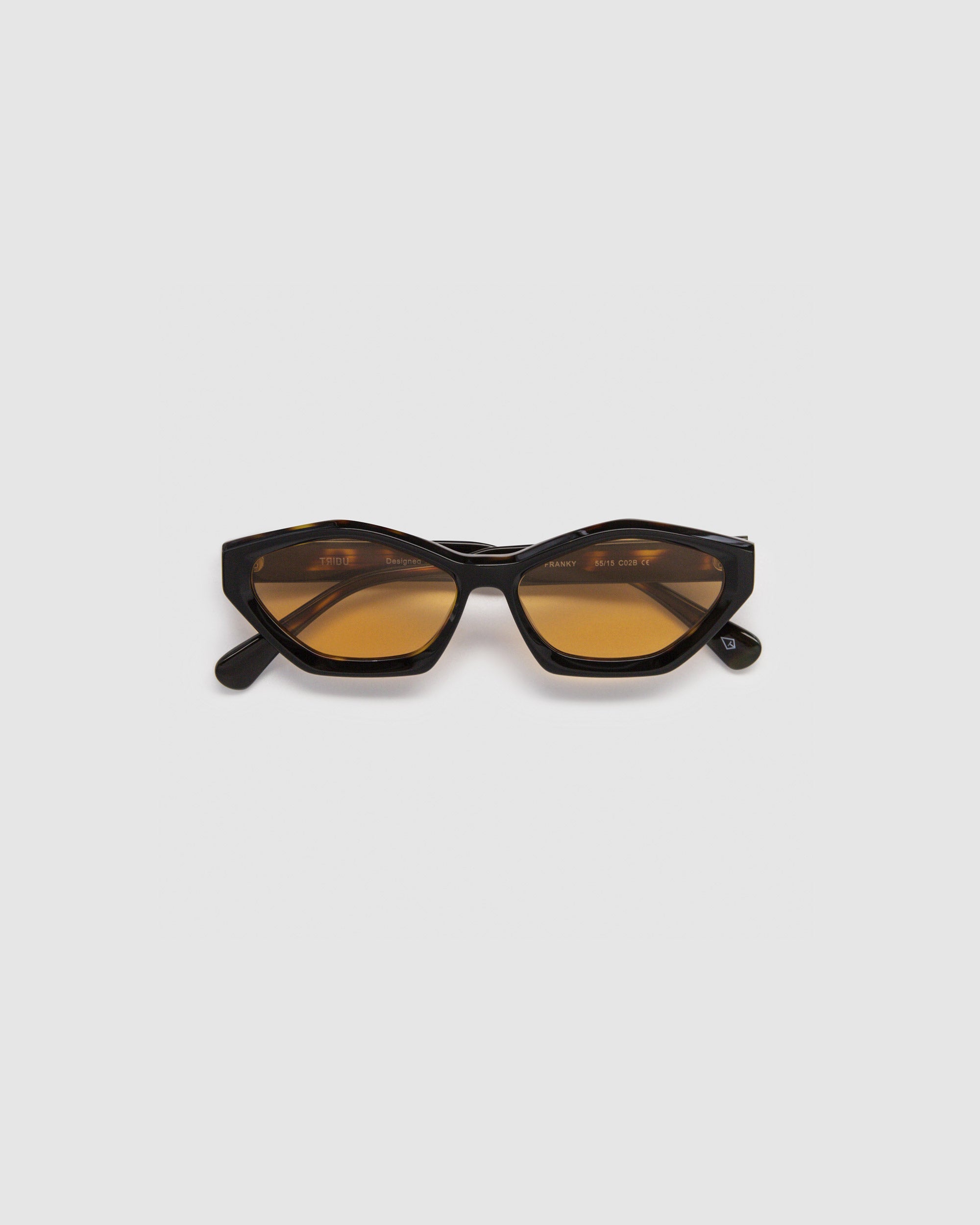 TRIBU FRANKY Black + Tort / Desert Orange - acetate eyewear