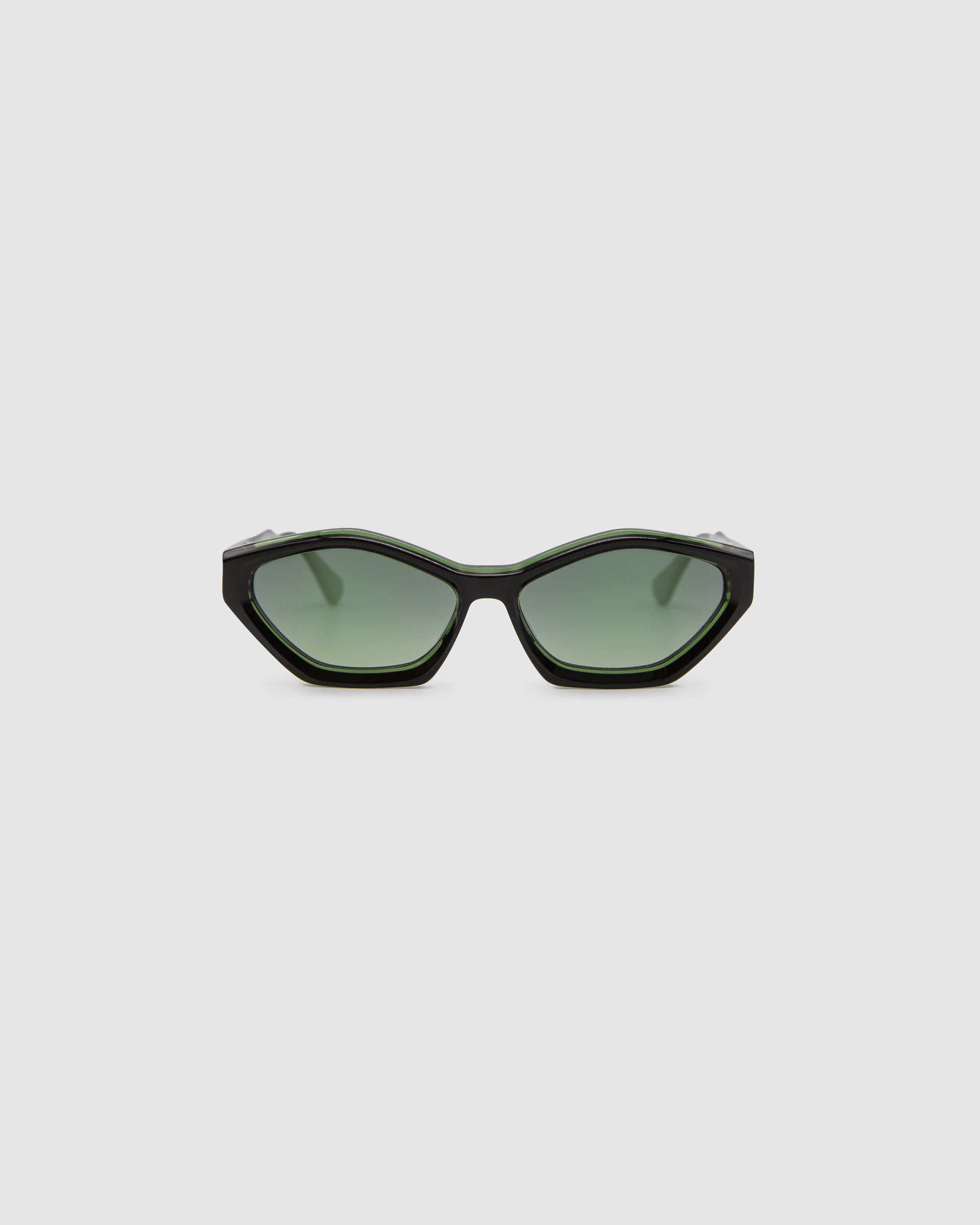 TRIBU FRANKY Black + Green / Sage - acetate eyewear