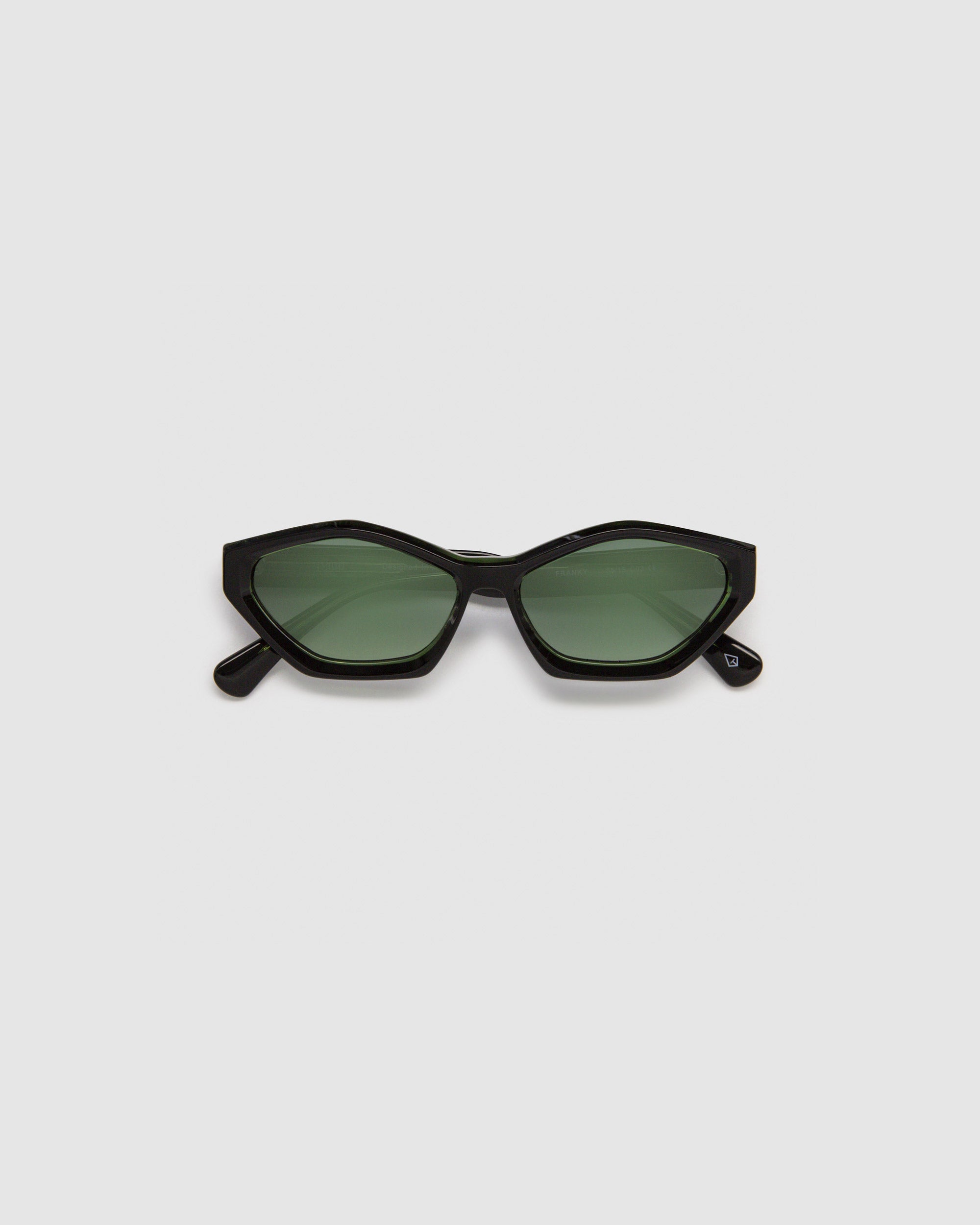 TRIBU FRANKY Black + Green / Sage - acetate eyewear
