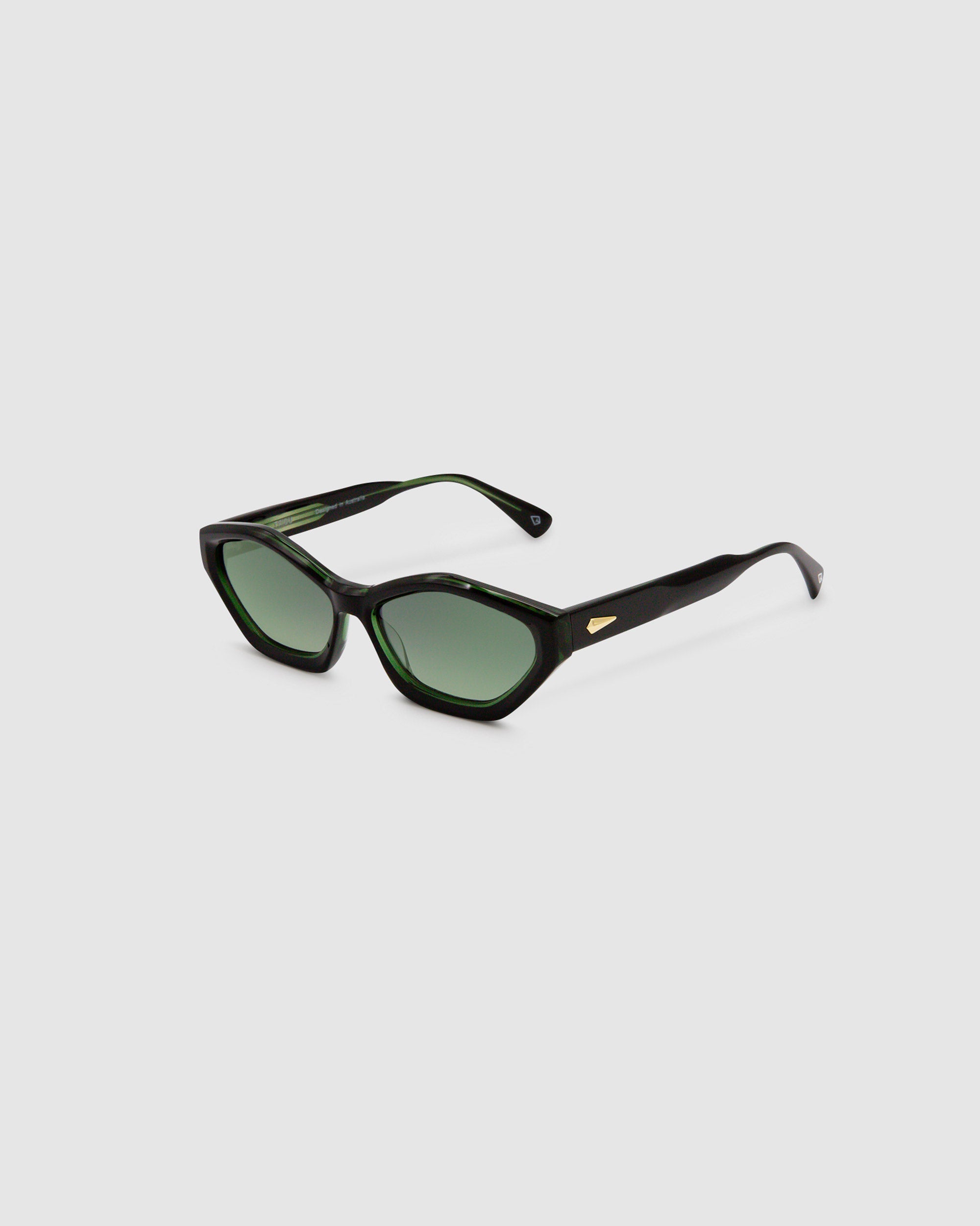 TRIBU FRANKY Black + Green / Sage - acetate eyewear