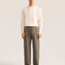 Bandsome French Terry Pant in Moss Smiley - Australian made cotton pants