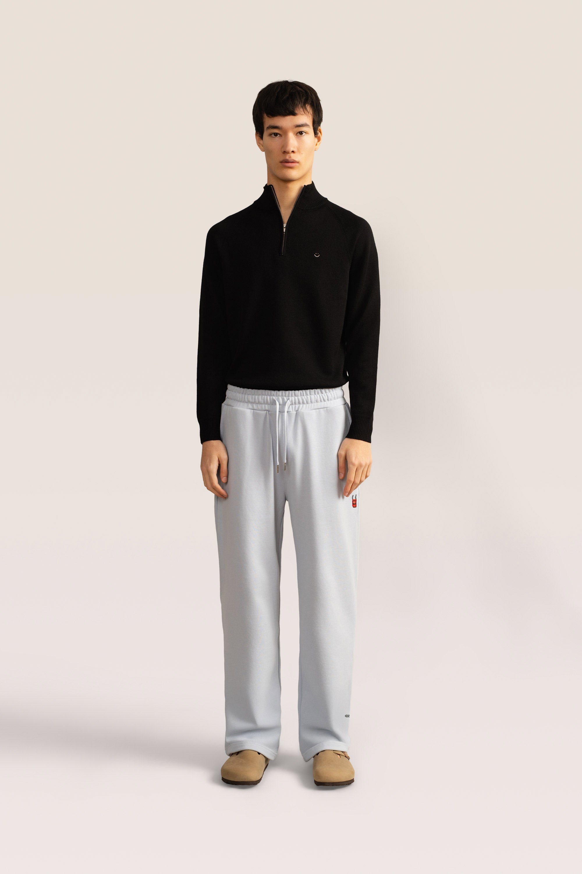 French Terry Pant Sky Blue Race Cars-3