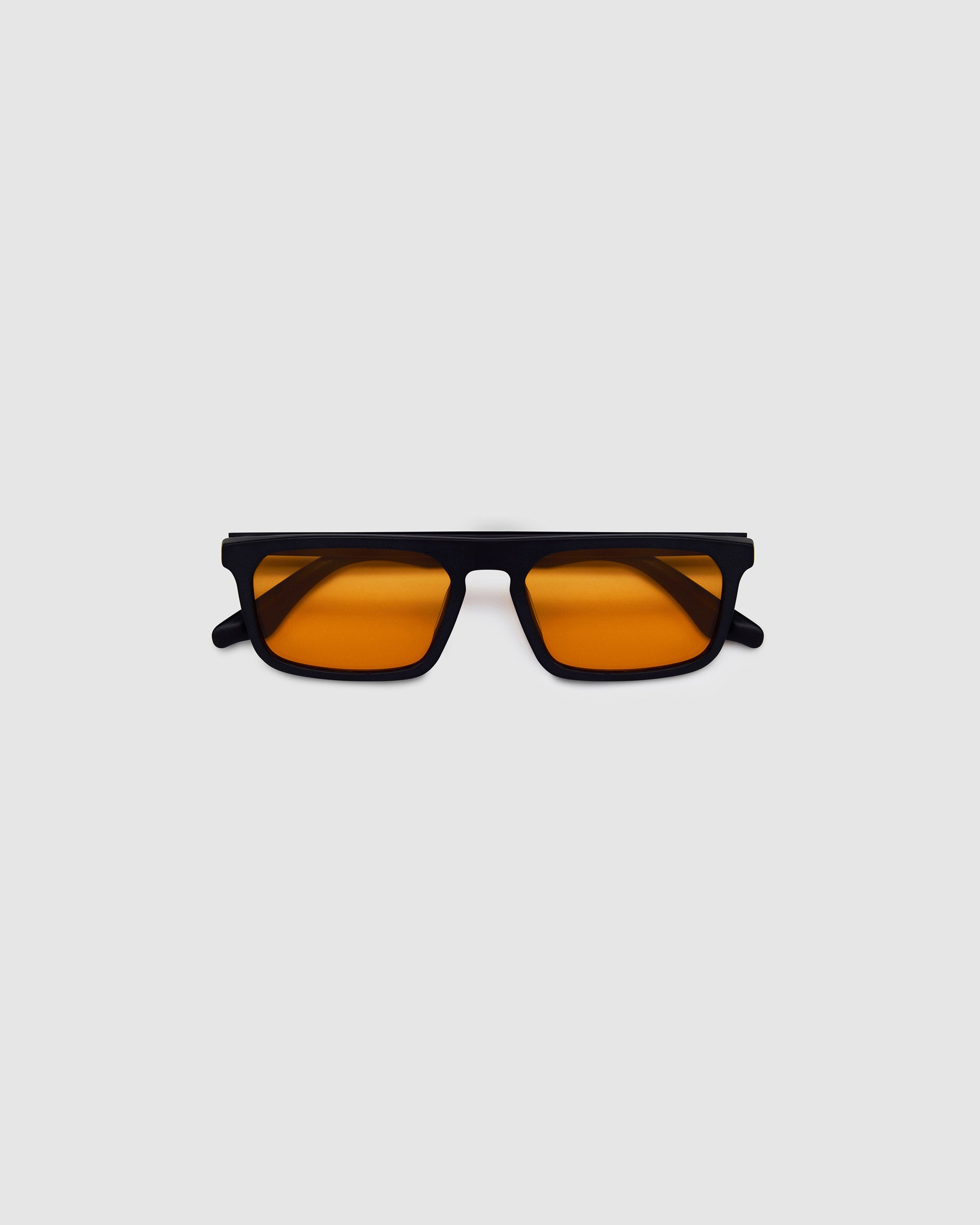 TRIBU GENTLEMAN Matte Black / Desert Orange - acetate eyewear