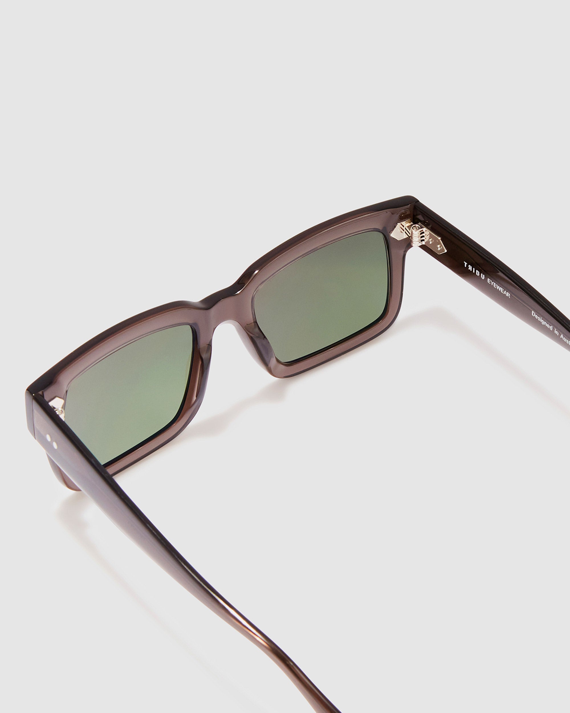 TRIBU HARRY Smoke / Green Polarised - acetate eyewear