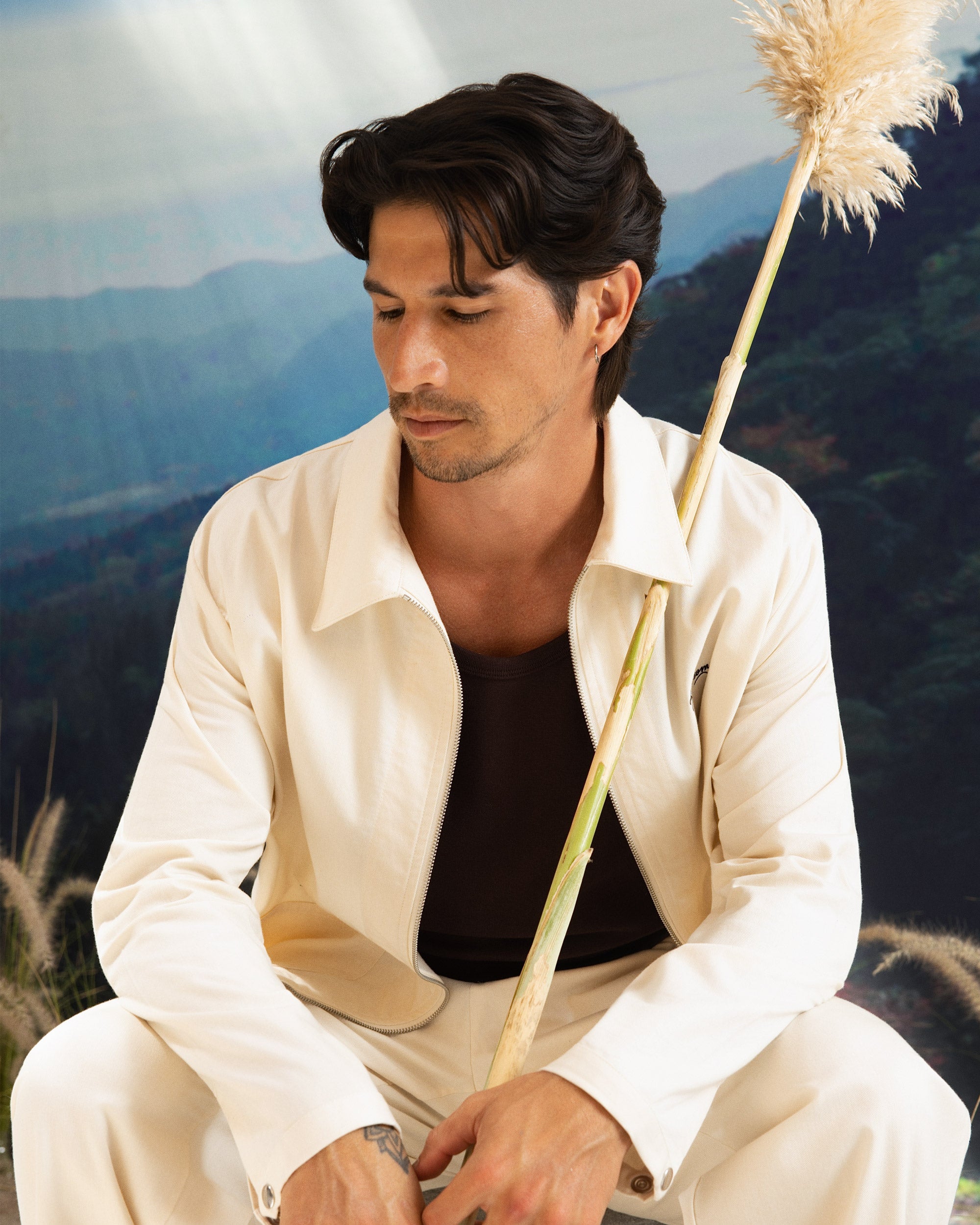 Iki LS Zip Jacket Natural-3