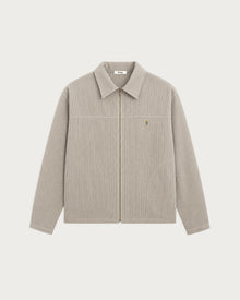 Fairway LS Zip Jacket Natural Stripe