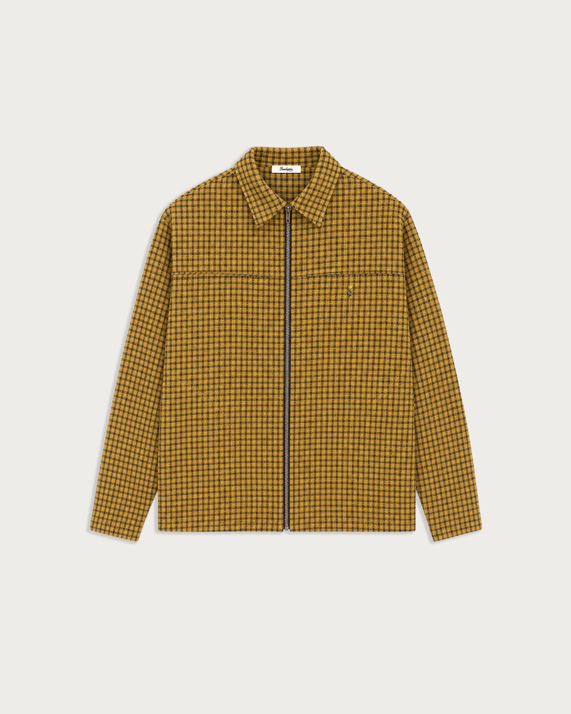 Fairway LS Zip Jacket Yellow Check