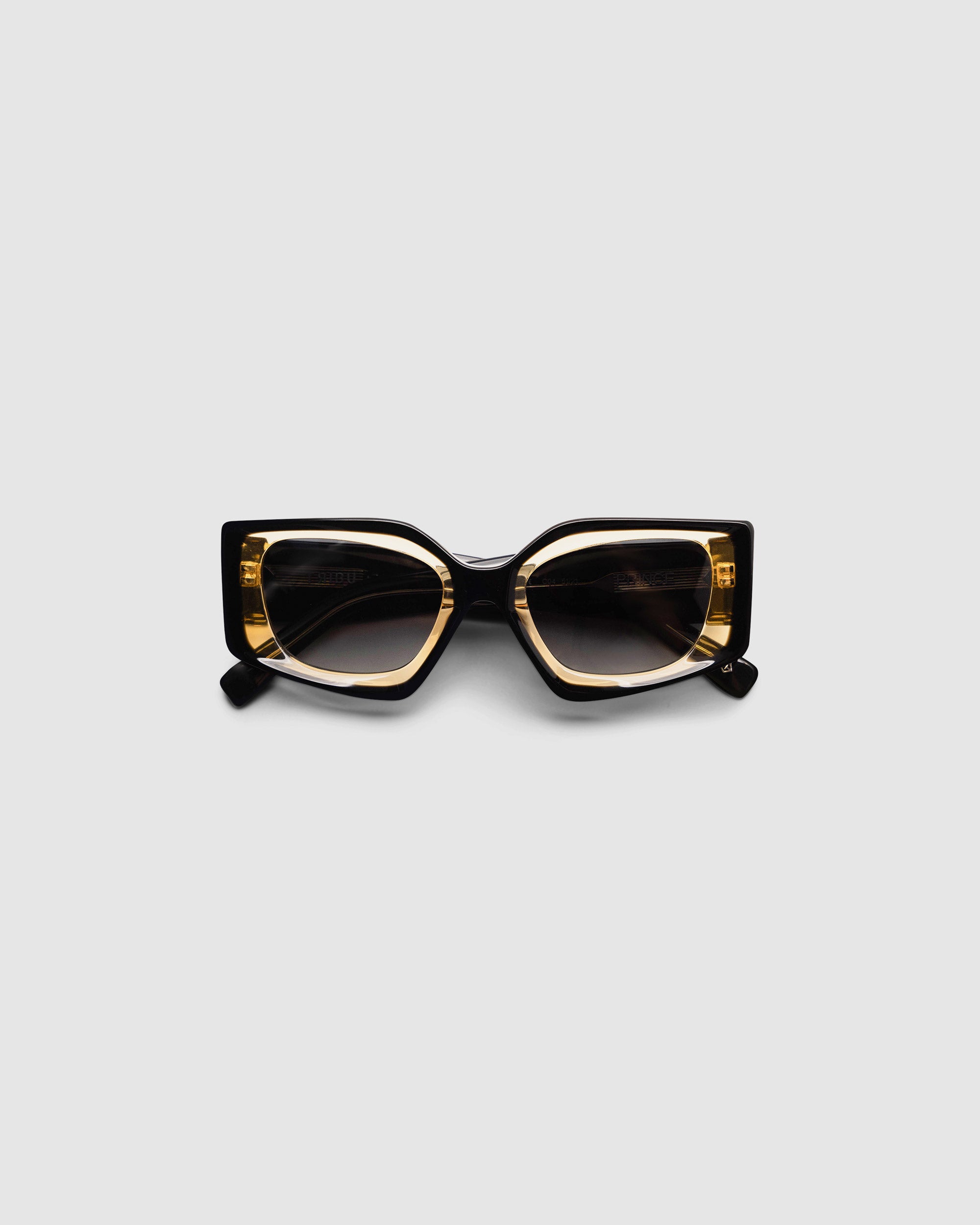 TRIBU PRINCE Black + Tangerine / Polarised - acetate eyewear
