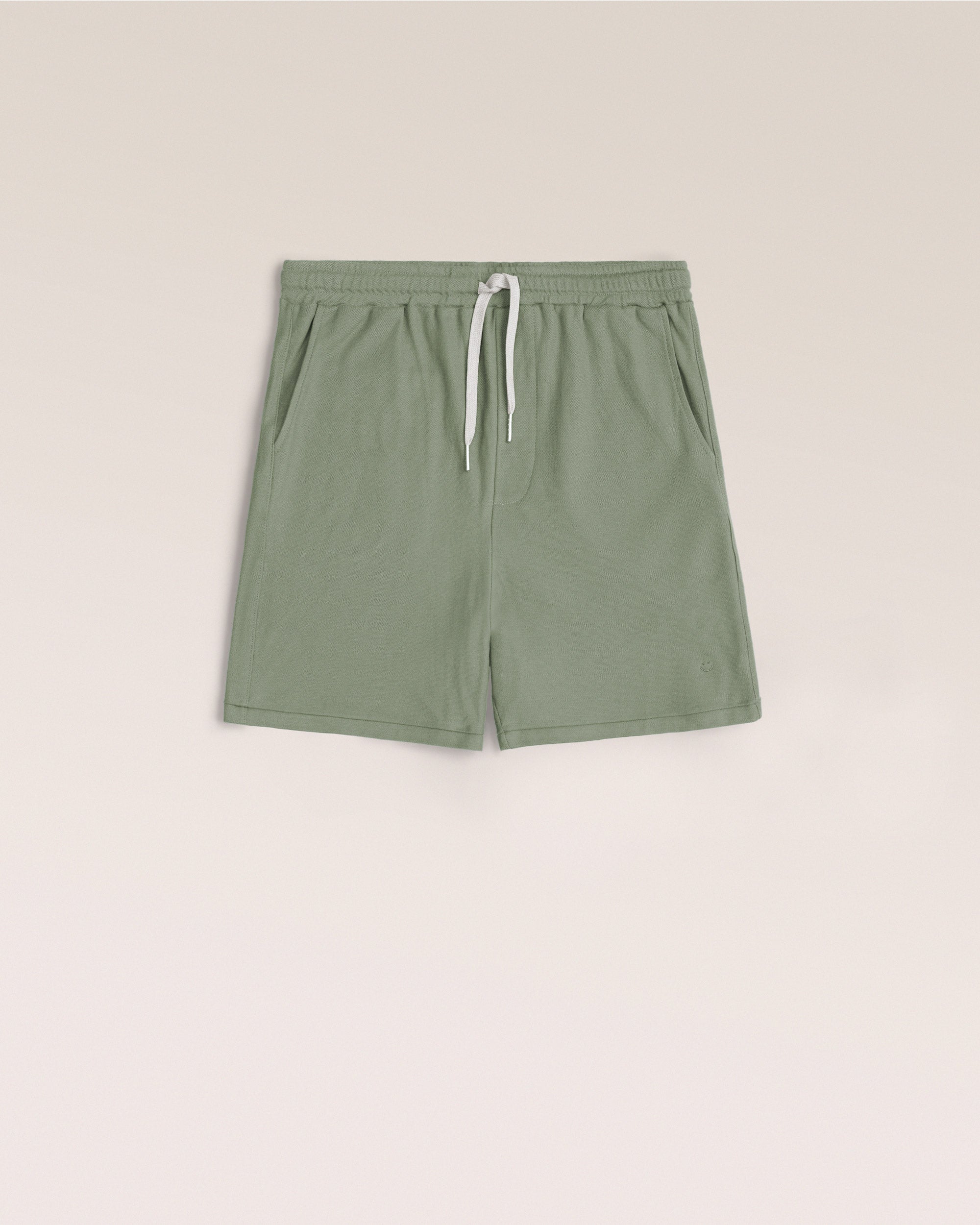 Bandsome pique shorts in palm smiley - Australian made organic cotton shorts