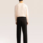 Bandsome pleated trouser in black - Australian made organic denim trousers