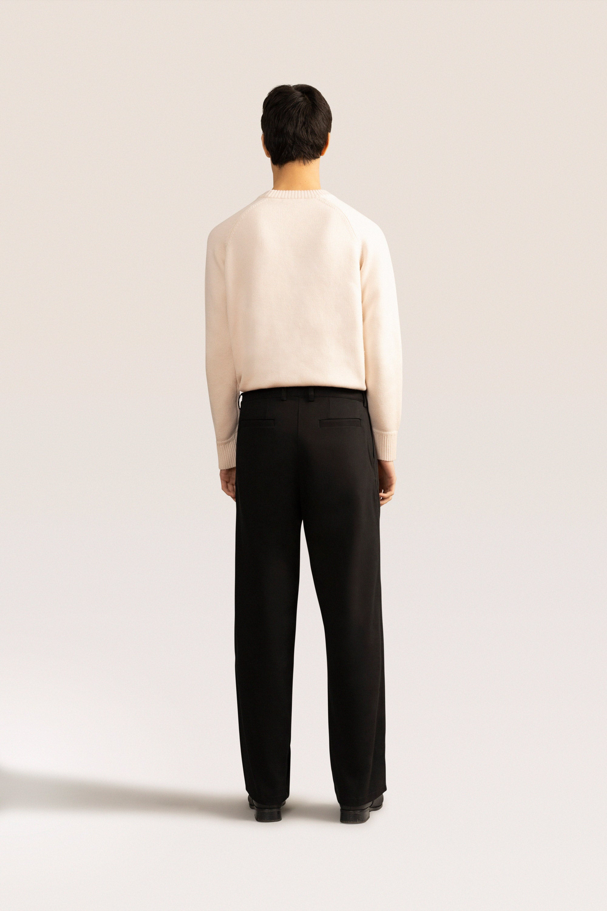 Bandsome pleated trouser in black - Australian made organic denim trousers