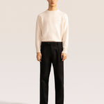 Bandsome pleated trouser in black - Australian made organic denim trousers