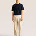 Bandsome pleated trouser in natural - Australian made cotton trousers