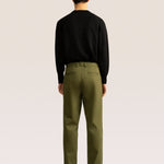 Bandsome pleated trouser in olive - Australian made cotton trousers