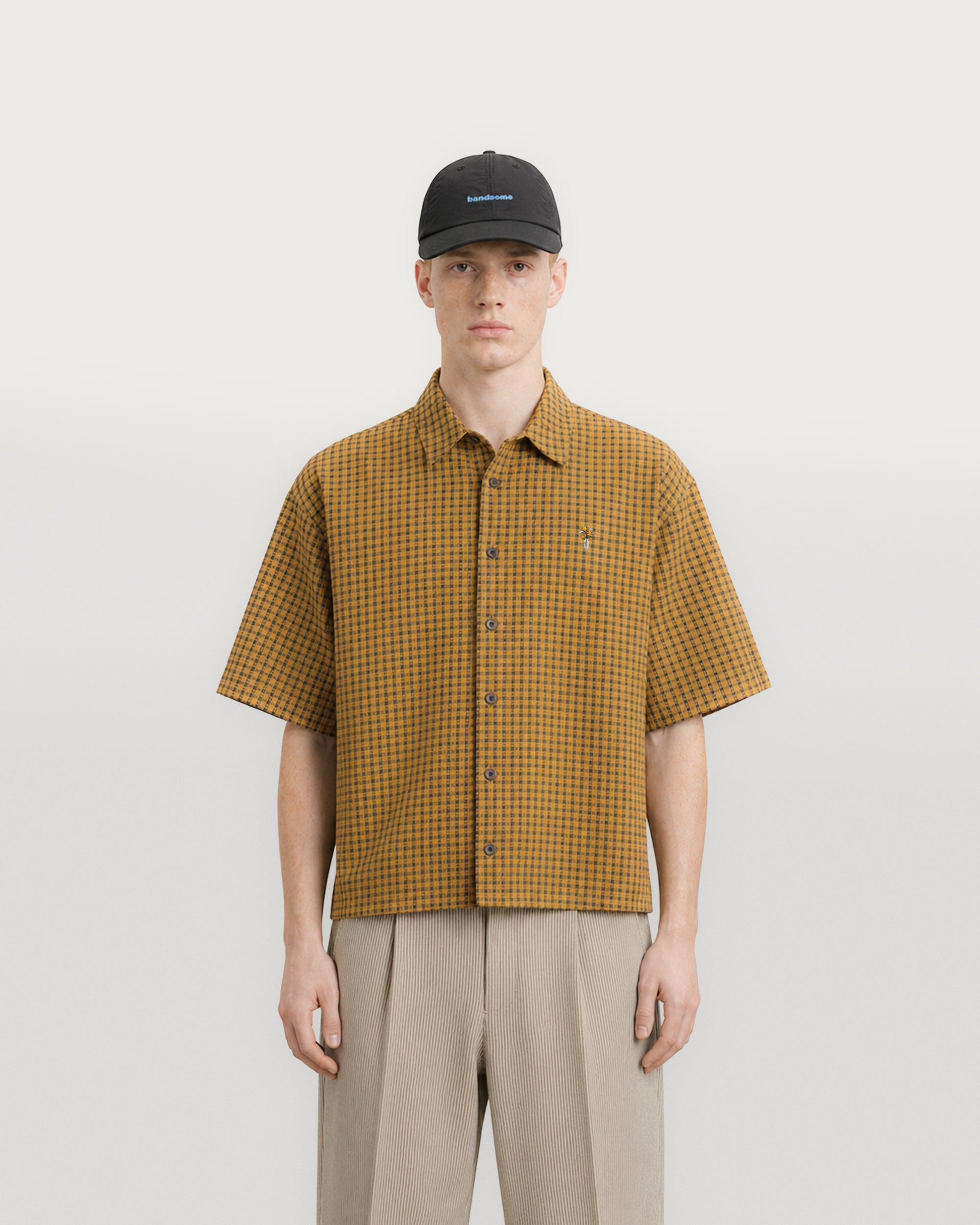 Fairway SS Button Shirt Yellow Check