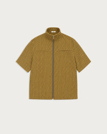Fairway SS Zip Yellow Check