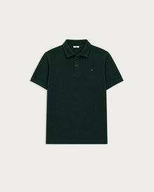 pique polo shirt forest