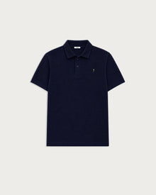 pique polo shirt navy
