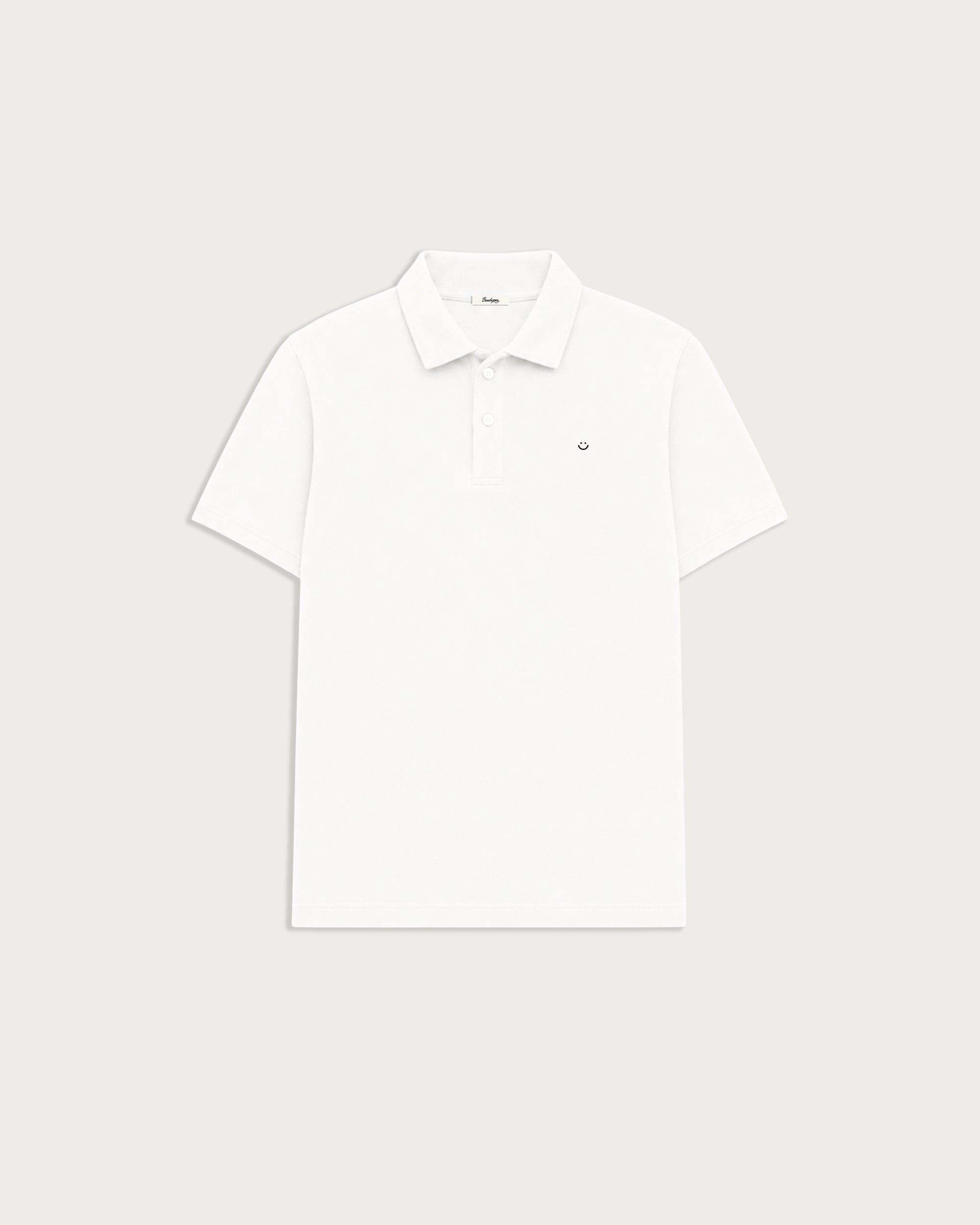 pique polo shirt white-1