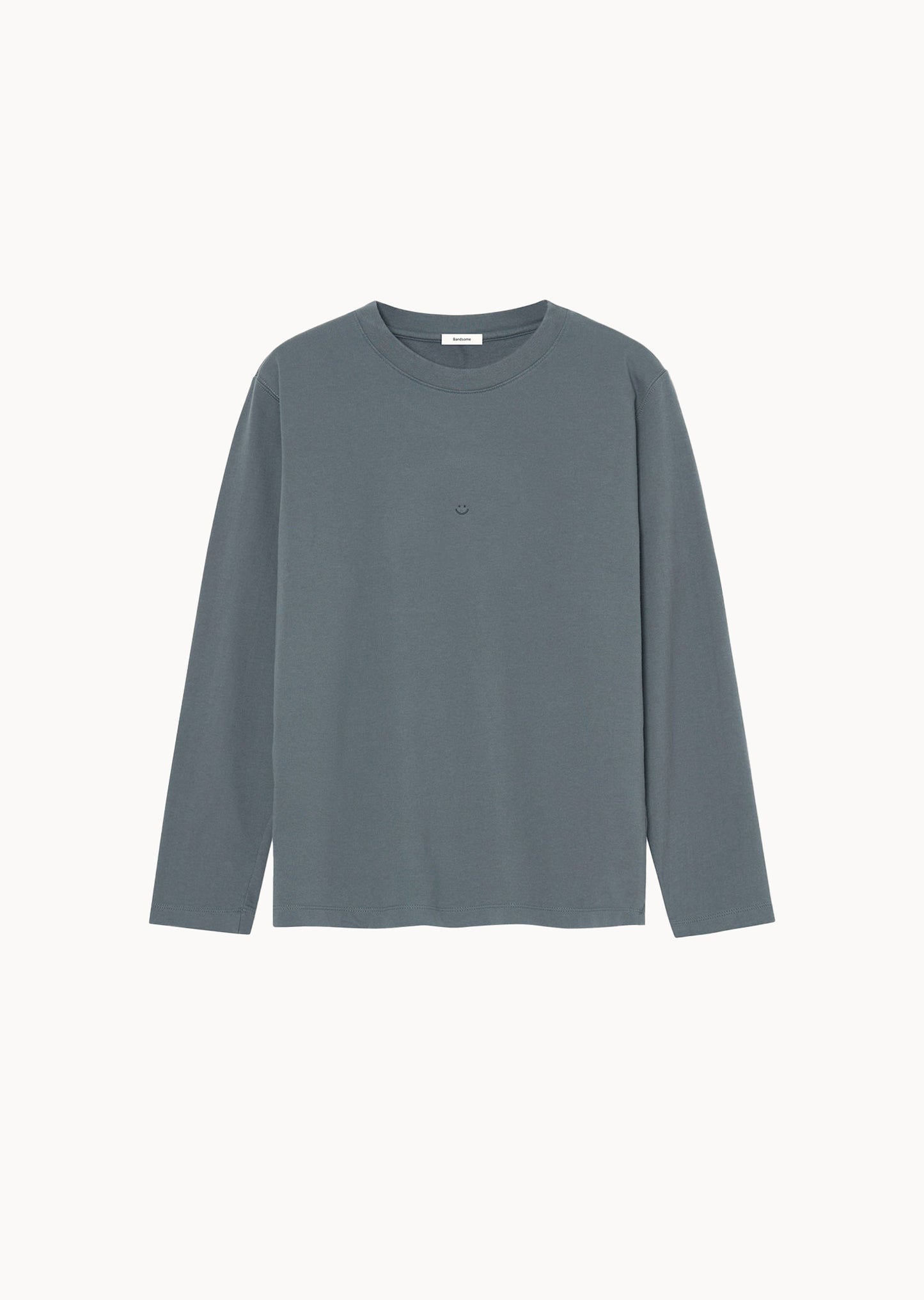 french terry top charcoal blue