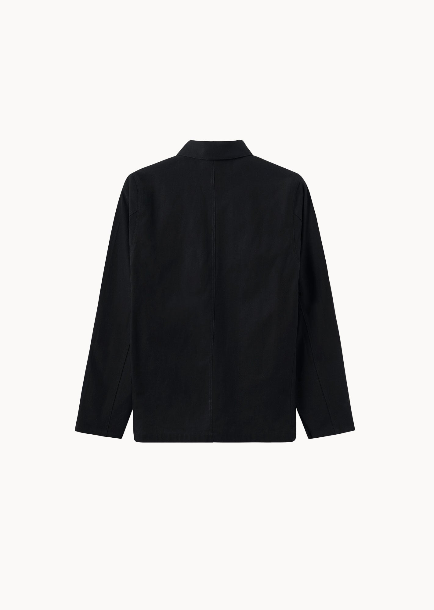 veste zippée en toile de lin noir