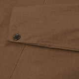 veste zippée en toile de lin terre d'ombre