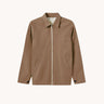 japanese canvas linen jacket made in Australia - umber brown