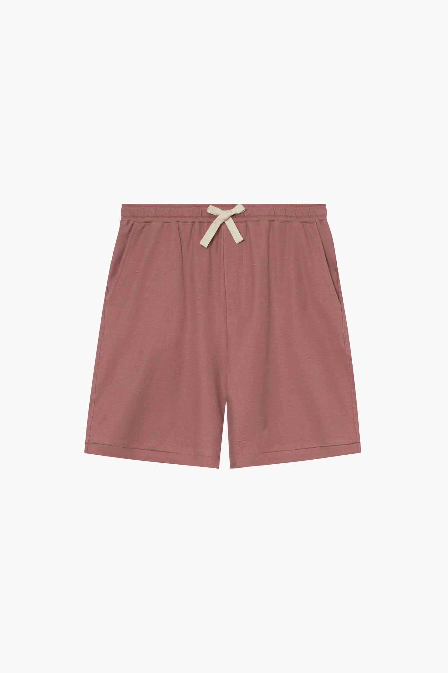 pique shorts burgundy