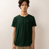 Bandsome original raw t-shirt in forest green smiley - Australian made organic cotton top