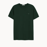 classic crew t-shirt forest green smiley