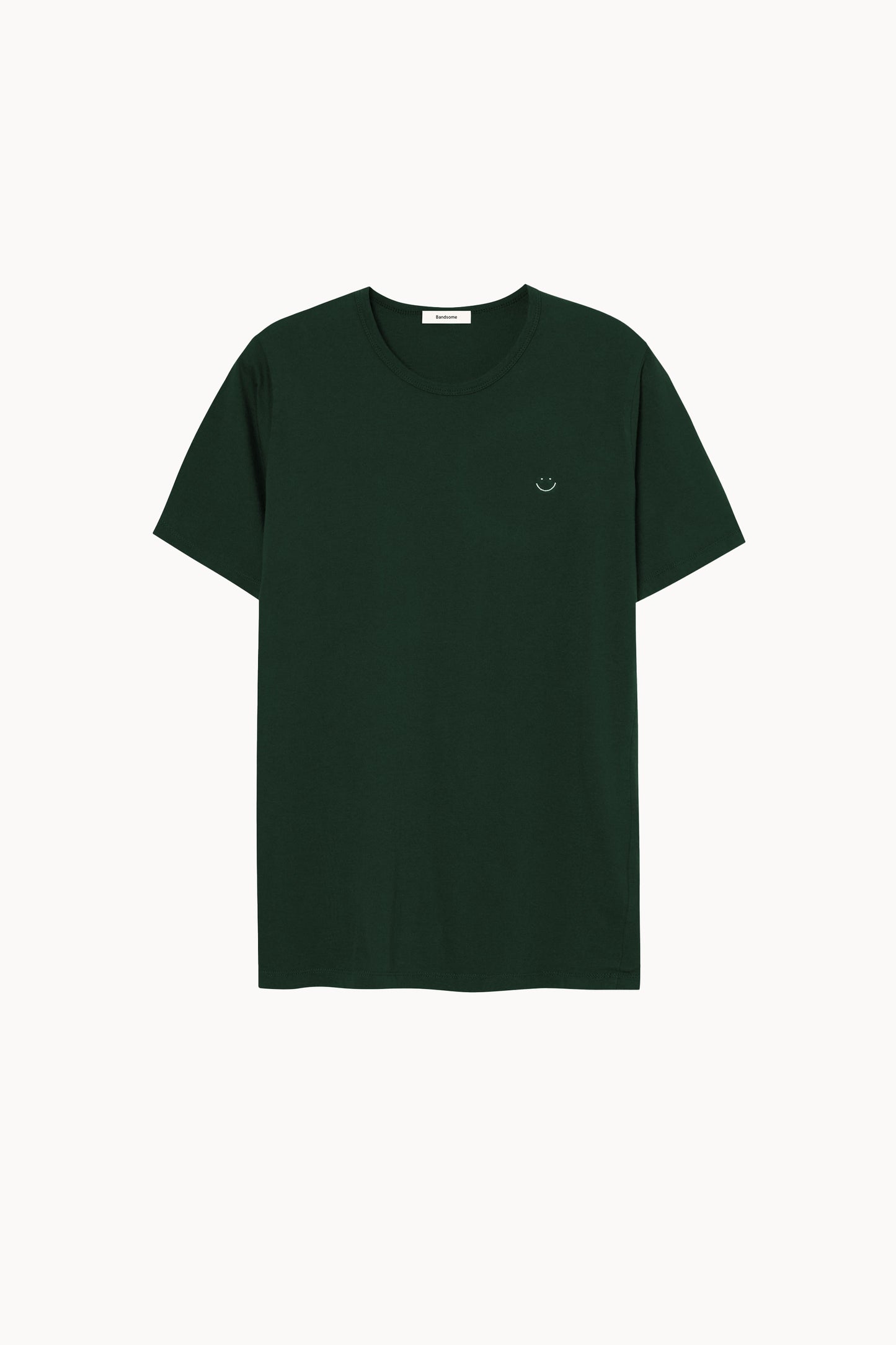 classic crew t-shirt forest green smiley
