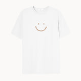 Pique T-Shirt White Triple Stitch Smiley