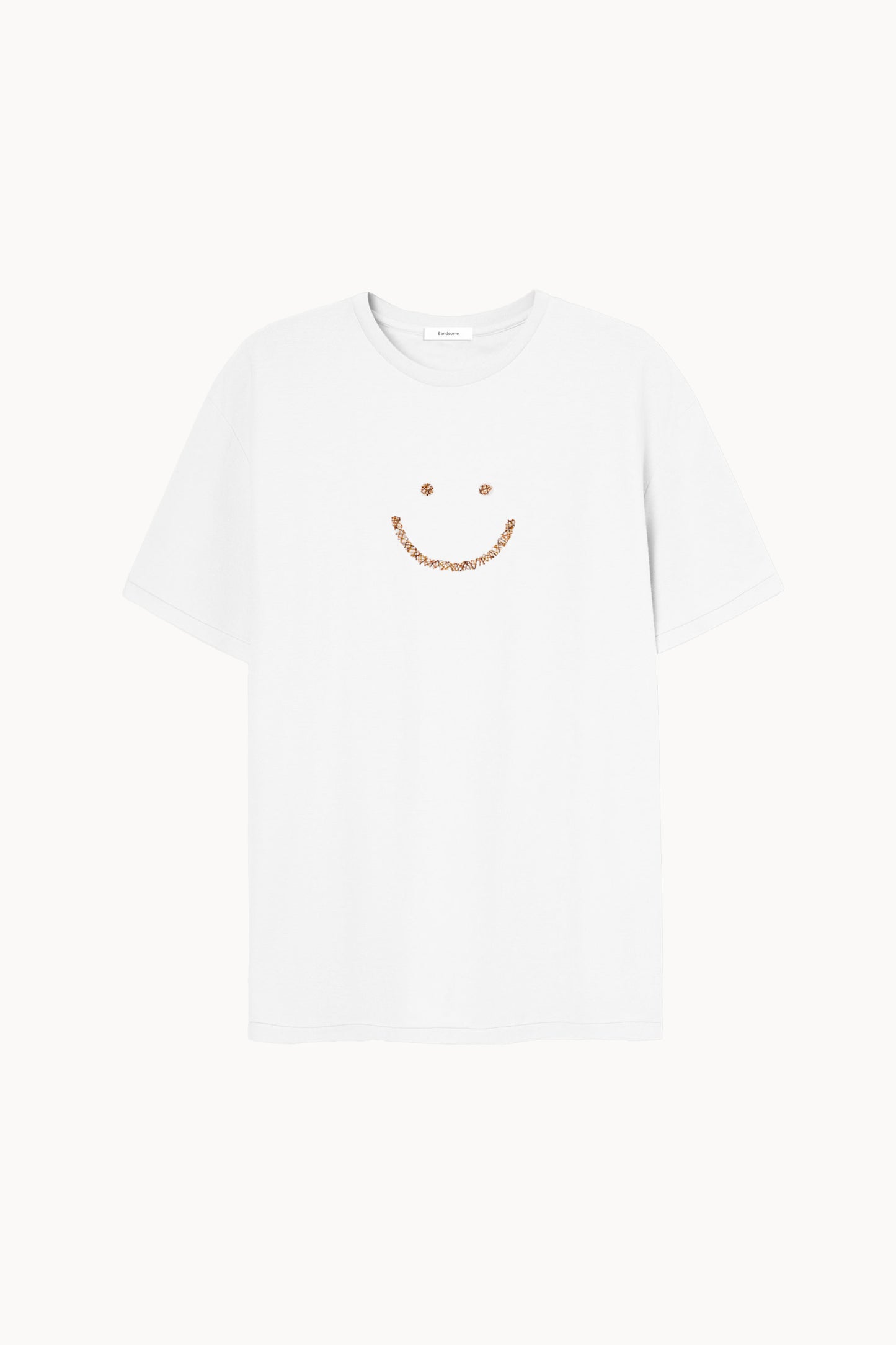 Pique T-Shirt White Triple Stitch Smiley