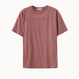 box t-shirt burgundy stitch