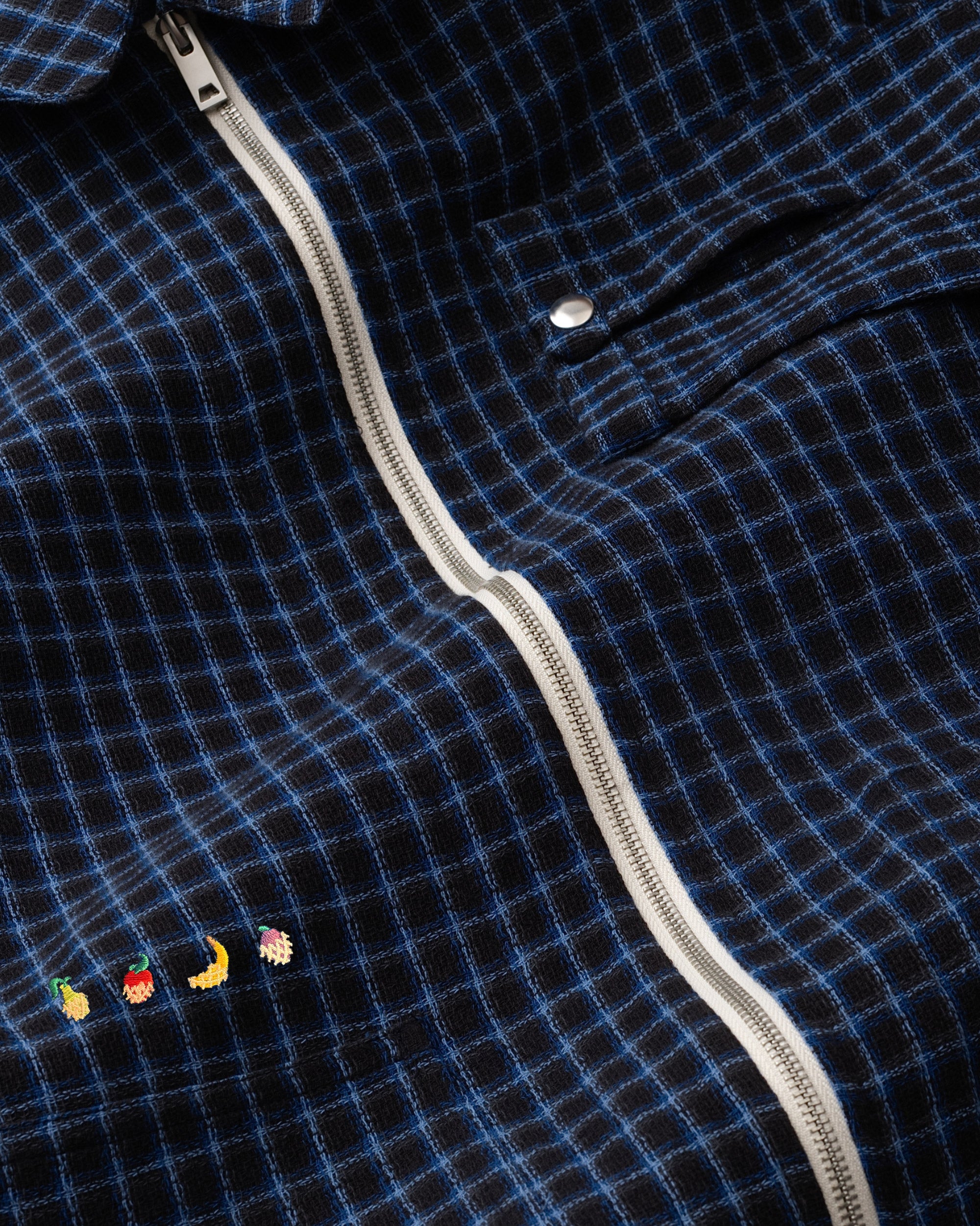 Iki LS Zip Jacket Blue Check-6