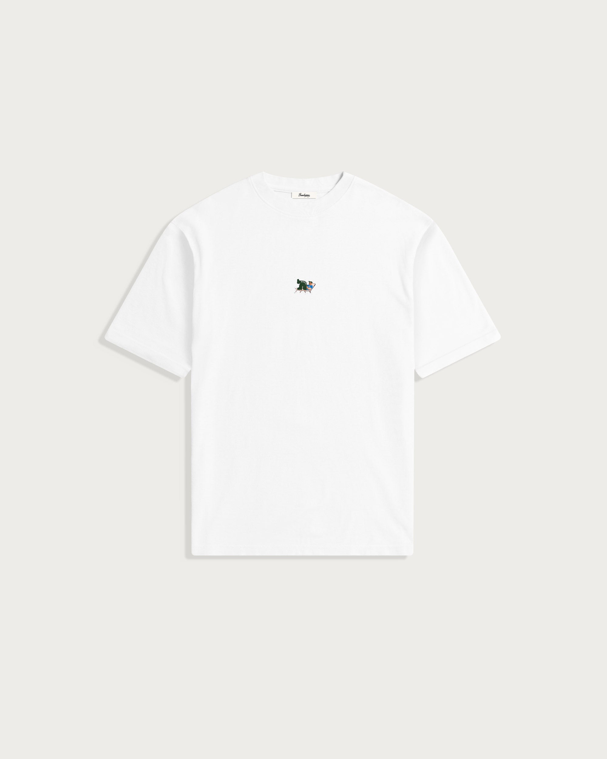 Box T-Shirt White Lying Man